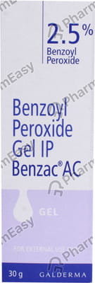 Benzac Ac 2.5% Tube Of 30gm Gel