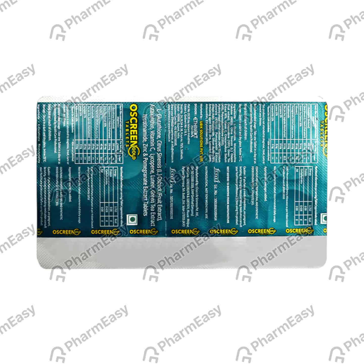 Oscreen Gold Strip Of 10 Tablets