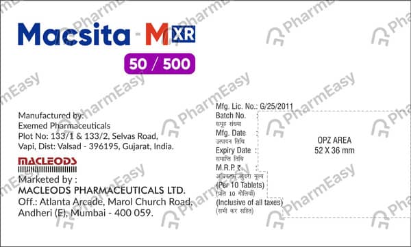 Macsita M Xr 50/500mg Strip Of 10 Tablets