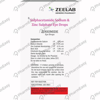 Ziniomide Bottle Of 10ml Eye Drops