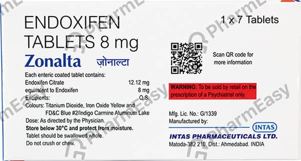 जोनाल्टा 8एमजी की स्ट्रिप 7 टैबलेट्स