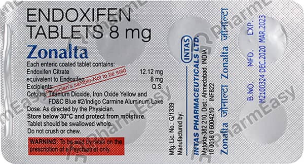 जोनाल्टा 8एमजी की स्ट्रिप 7 टैबलेट्स