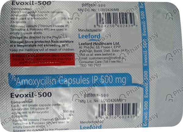 Evoxil 500mg Strip Of 10 Capsules