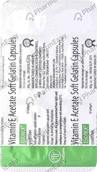 Estorica 400iu Strip Of 10 Softgel Capsules
