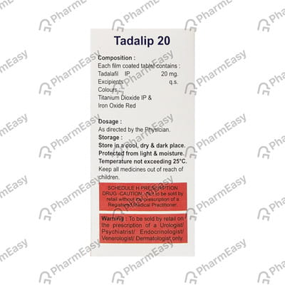 Tadalip 20 Strip Of 10 Tablets