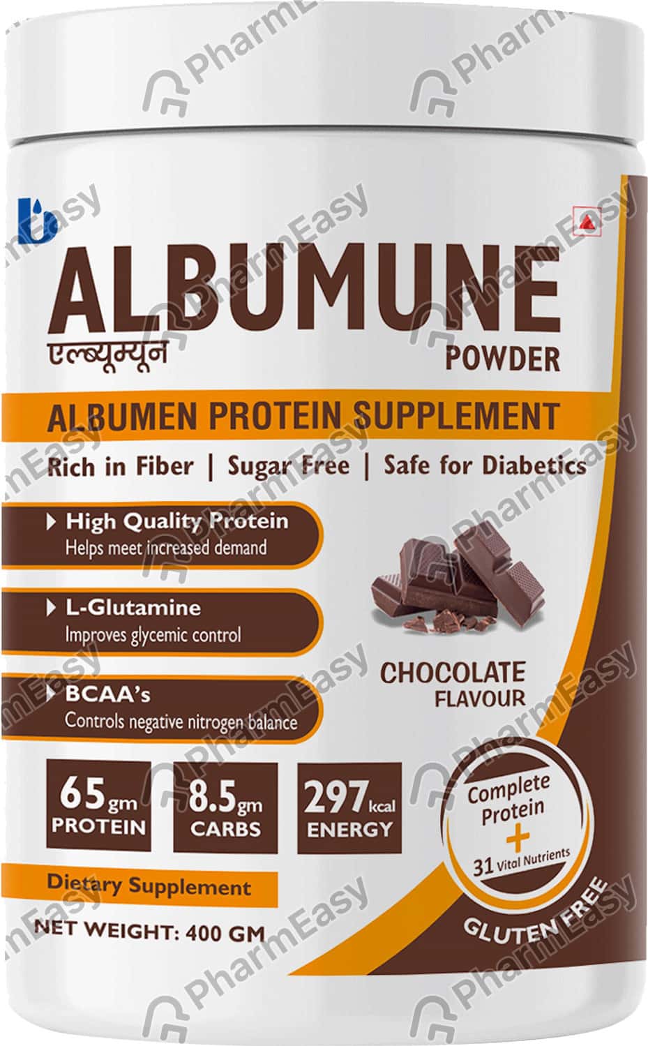 Buy Albumune Chocolate Flavour Sugar Free Bottle Of 400gm Oral Powder