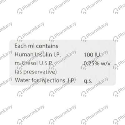 New Wosulin R 100iu Cartridge Of 3ml Injection (Pack Of 3)