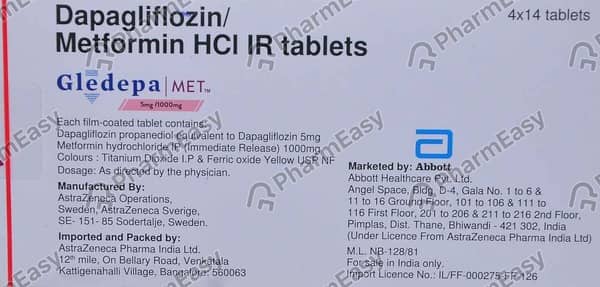 Gledepa Met 5/1000Mg Strip Of 14 Tablets