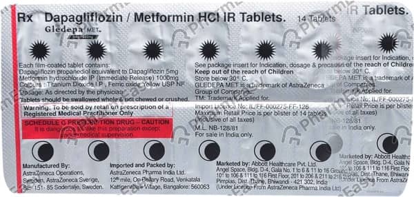 Gledepa Met 5/1000Mg Strip Of 14 Tablets