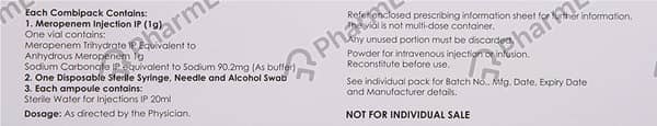 Merobull Kit 1Gm Dry Vial Of 1 Powder For Injection