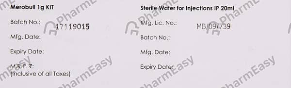 Merobull Kit 1Gm Dry Vial Of 1 Powder For Injection