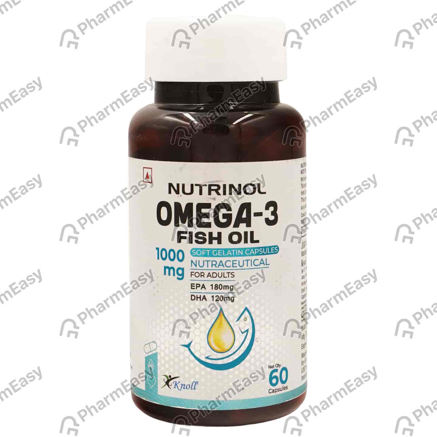 Nutrinol Omega-3 Fish Oil Bottle 0f 60 Capsules