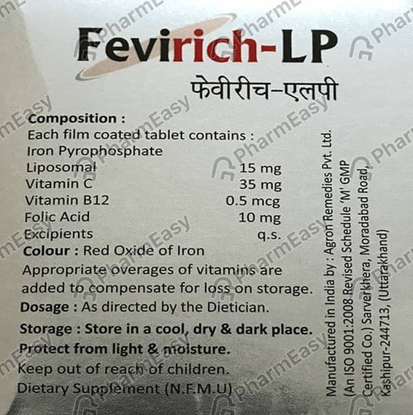 Fevirich Lp Strip Of 10 Tablets
