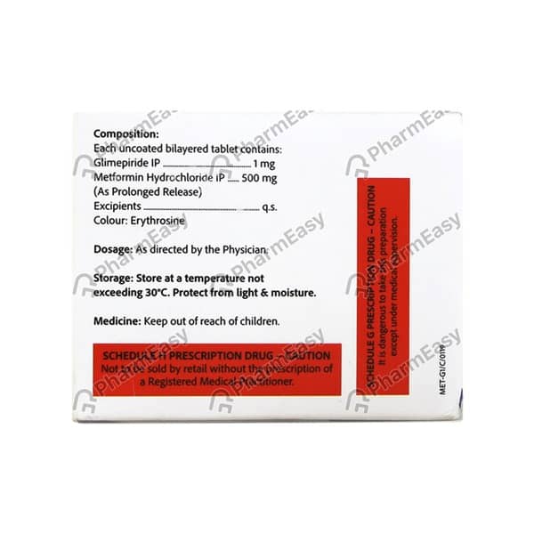 Metfaith G 1mg Strip Of 10 Tablets