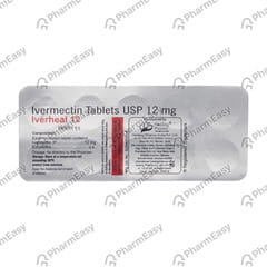 Iverheal 12 Mg Strip Of 10 Tablets