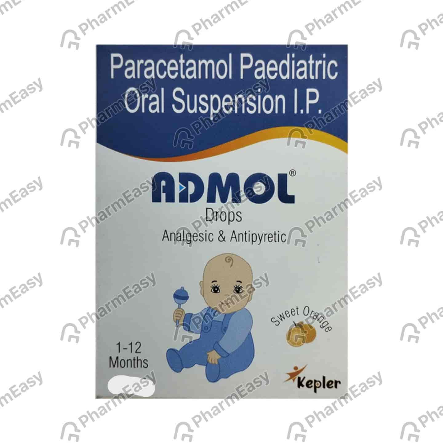 Admol Sweet Orange Flavour Bottle Of 30ml Oral Drops