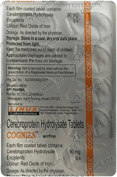 Cognizac 90mg Strip Of 10 Tablets