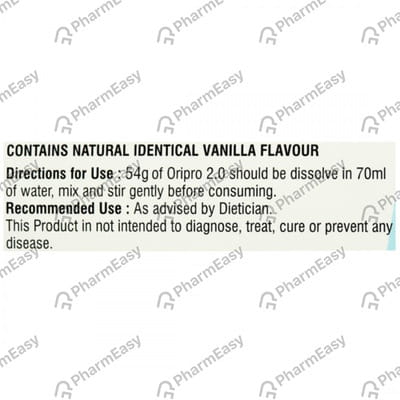 Oripro 2.0 Vanilla Flavour Sugar Free Jar Of 400gm Oral Powder