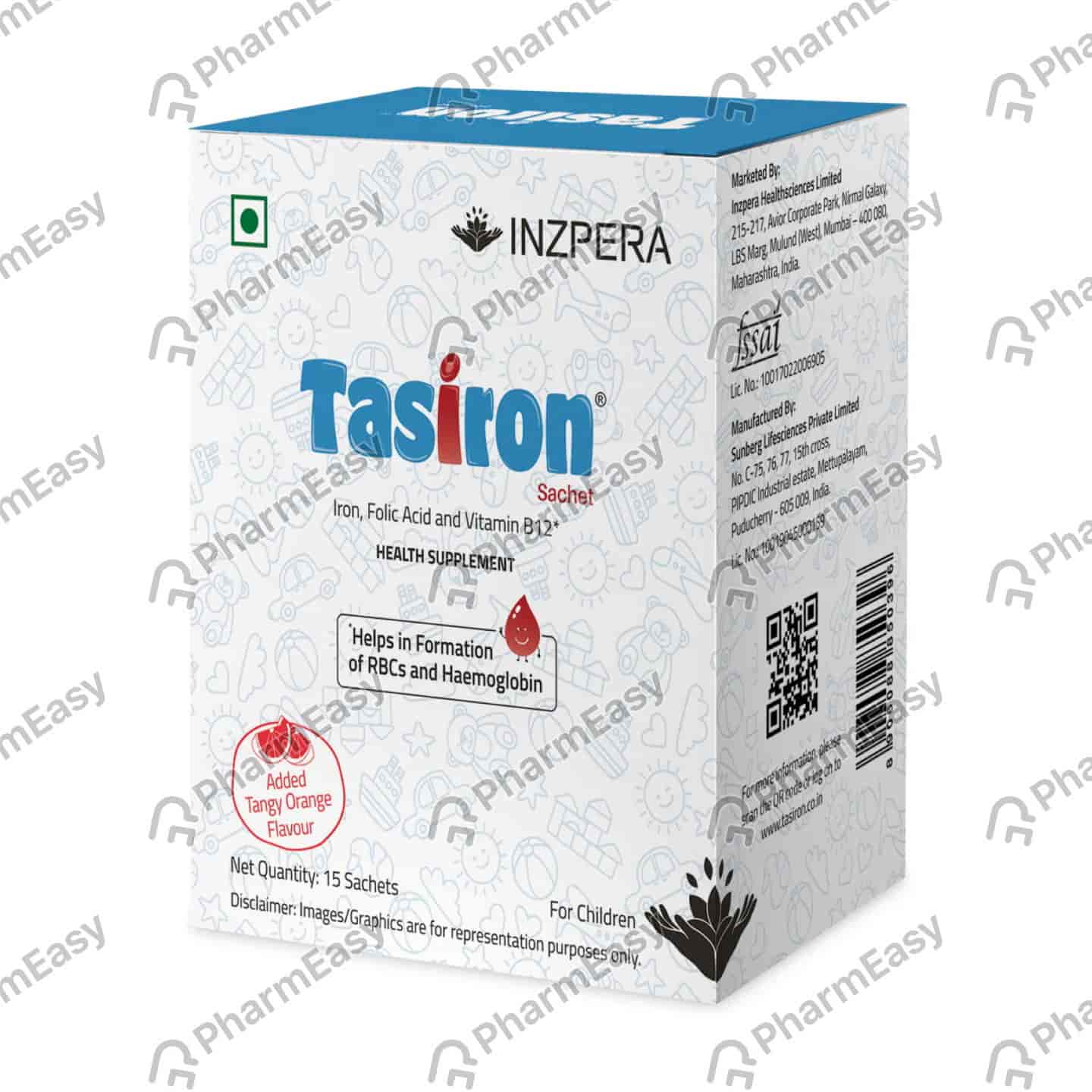Tasiron Tangy Orange Flavour Sachet Of 0.75gm Oral Powder (pack Of 15)