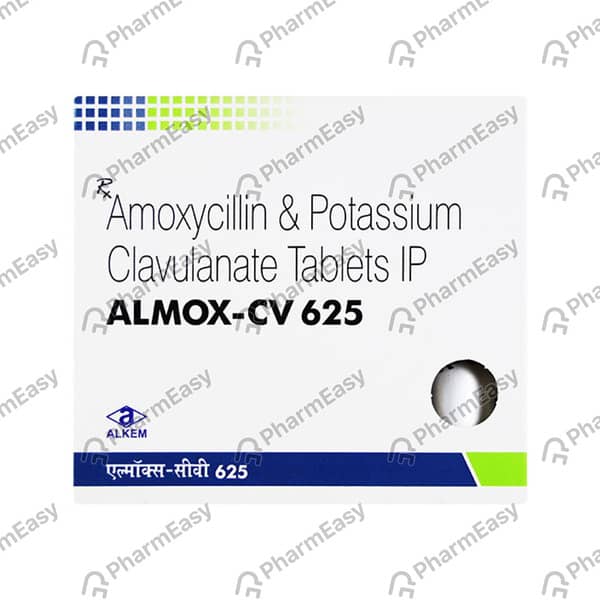 Almox Cv 625mg Strip Of 10 Tablets