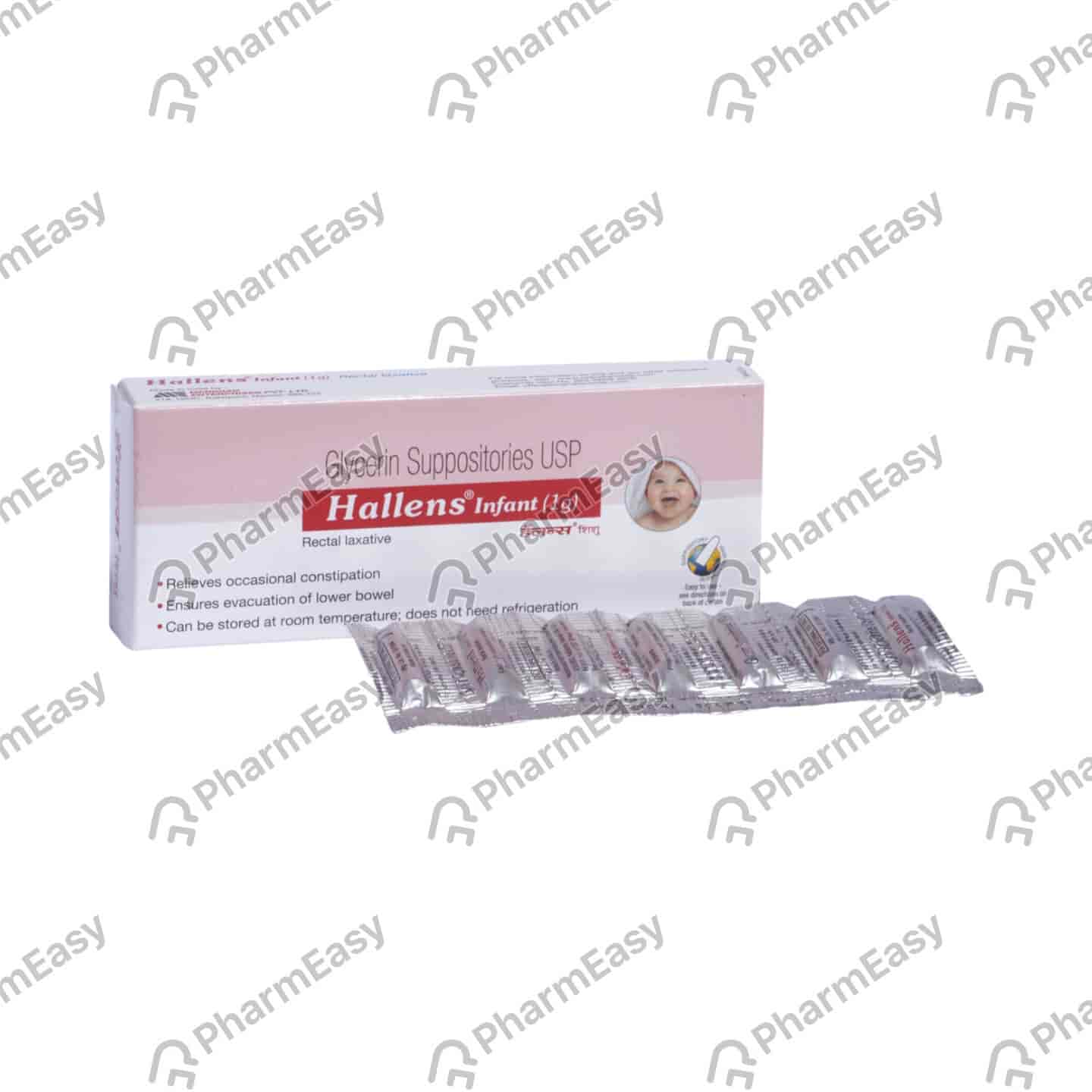 Hallens Infant 1gm Strip Of 7 Suppositories
