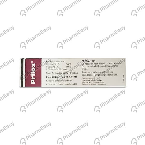Prilox Tube Of 50gm Cream