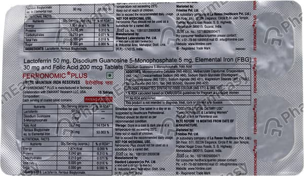 Ferronomic Plus Strip Of 10 Tablets