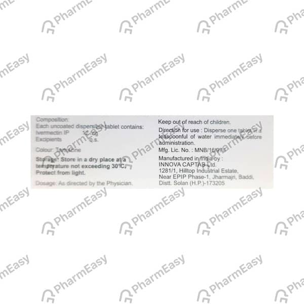 Vermikind 12mg Strip Of 10 Tablets