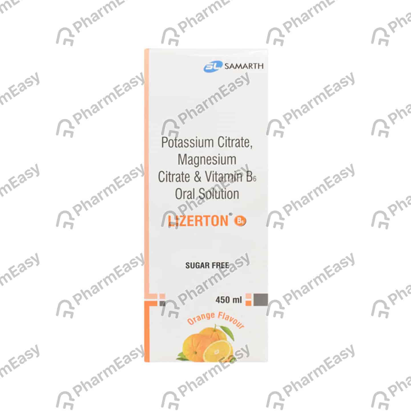 Lizerton B6 Orange Flavour Sugar Free Oral Solution 450ml