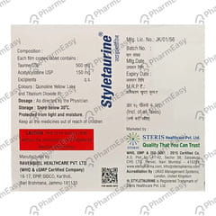 Styletaurine Strip Of 15 Tablets