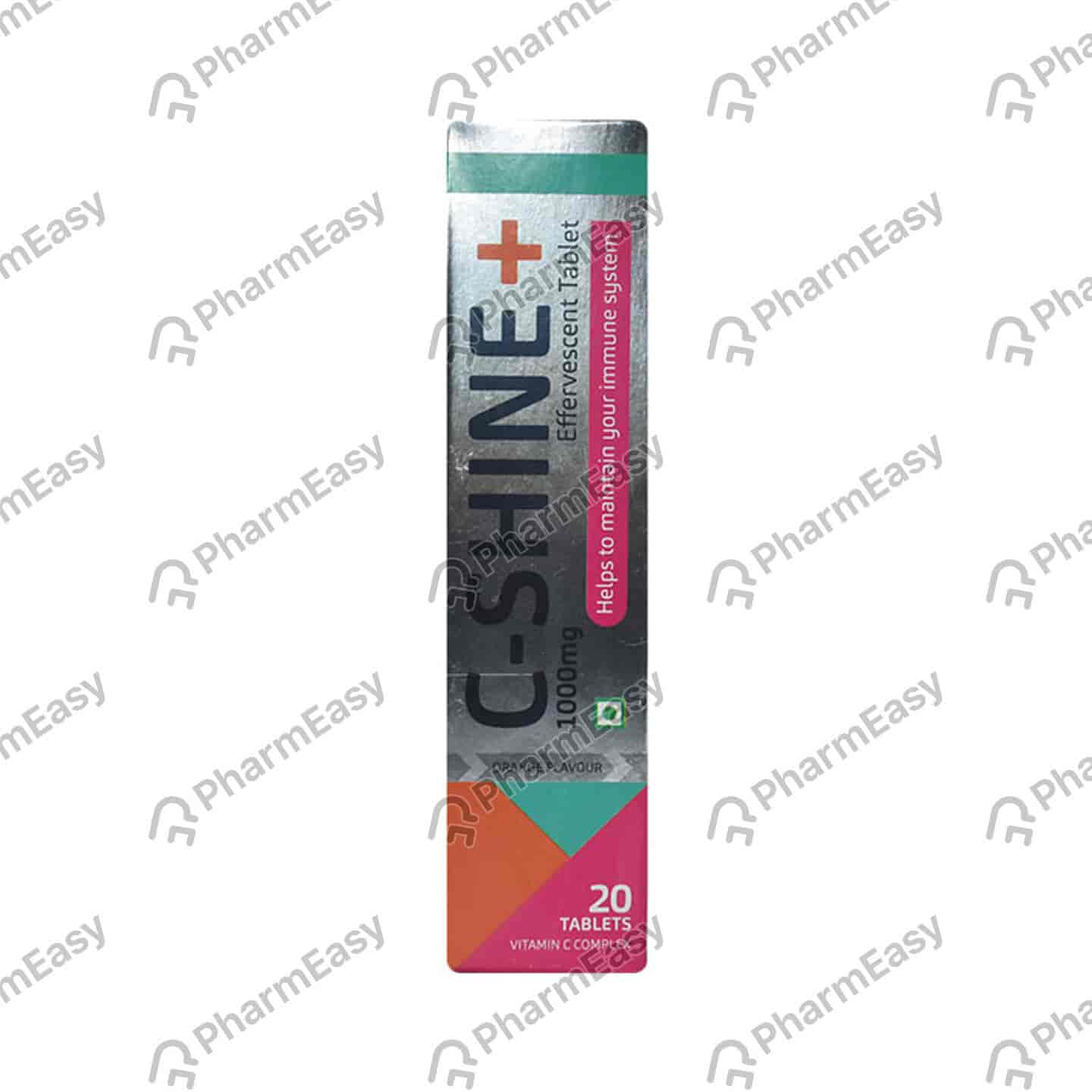 C Shine Plus Orange Flavour Sugar Free Bottle Of 20 Effervescent Tablets
