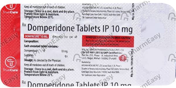 Dompacure 10mg Strip Of 10 Tablets