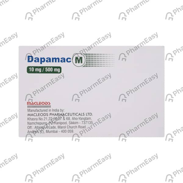 Dapamac M 10/500mg Strip Of 10 Tablets