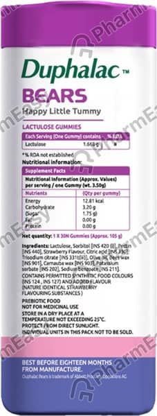 Duphalac Bears Strawberry Flavour Bottle Of 30 Gummies