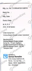 ZYGLOBE VIAL OF 100ML INFUSION