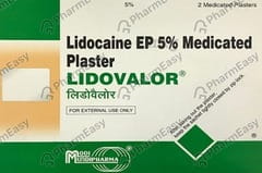 LIDOVALOR 5% BOX OF 2 MEDICATED PLASTER