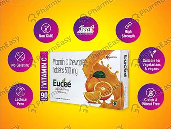 Eucee 500mg Strip Of 10 Chewable Tablets