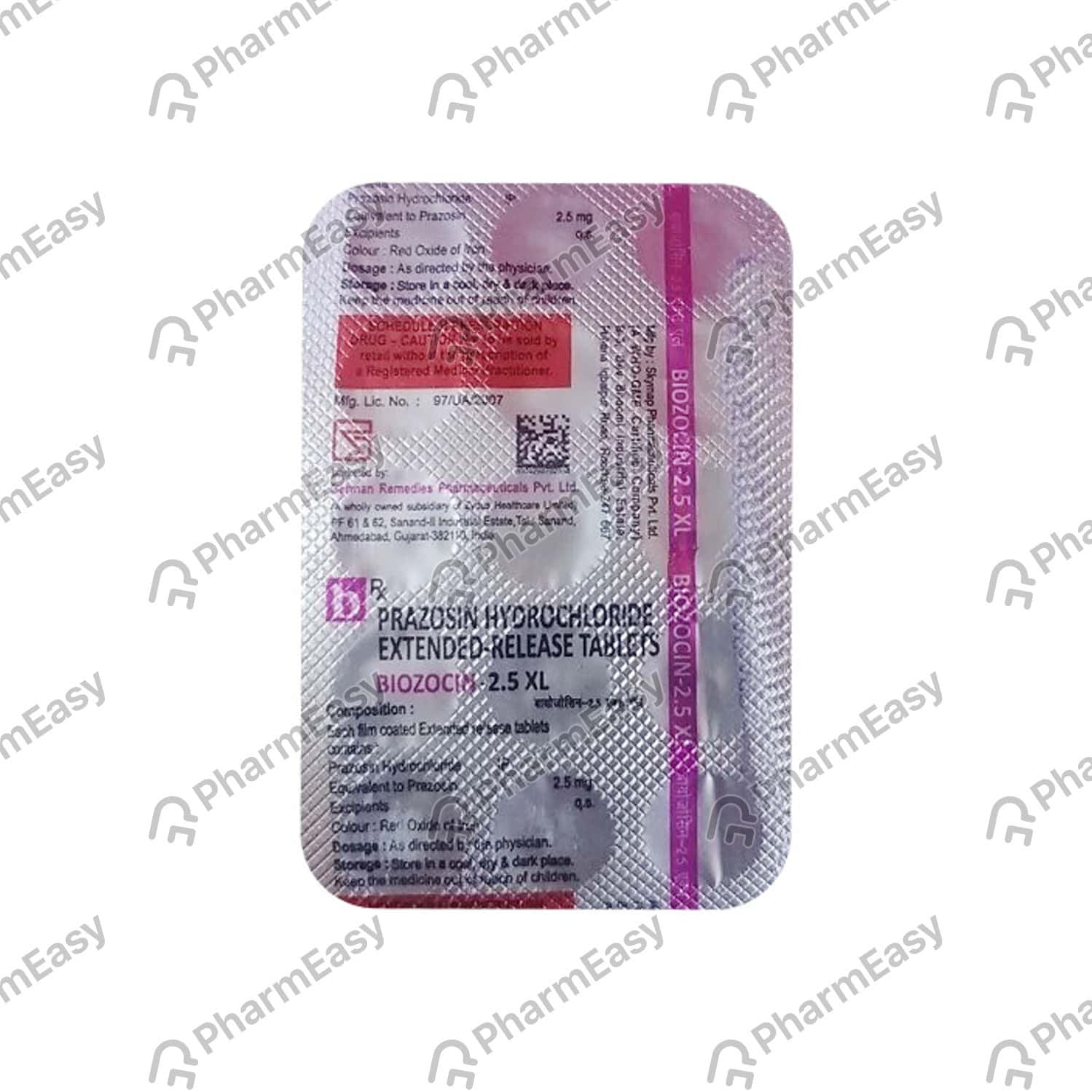 Biozocin Xl 2.5 MG Tablet (10): Uses, Side Effects, Price & Dosage ...