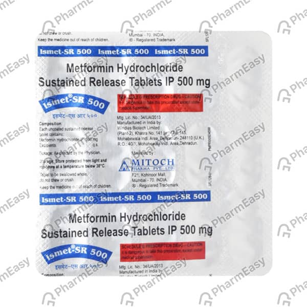 Ismet Sr 500mg Strip Of 15 Tablets