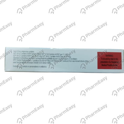 Gardasil Pre Filled Syringe Of 0.5ml Vaccine