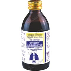 NEW COSCOPIN COUGH LINCTUS BOTTLE OF 100ML SUSPENSION