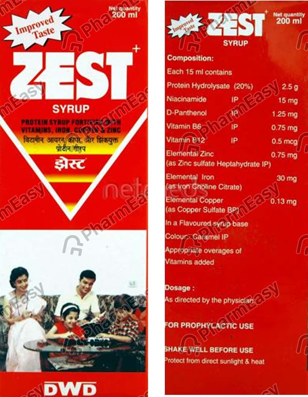 Zest Plus Bottle Of 200ml Syrup