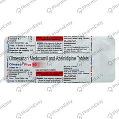 OLMESAR PLUS 40MG STRIP OF 10 TABLETS