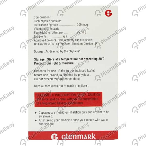 Vilor F 200mcg Bottle Of 15 Inhalation Capsules