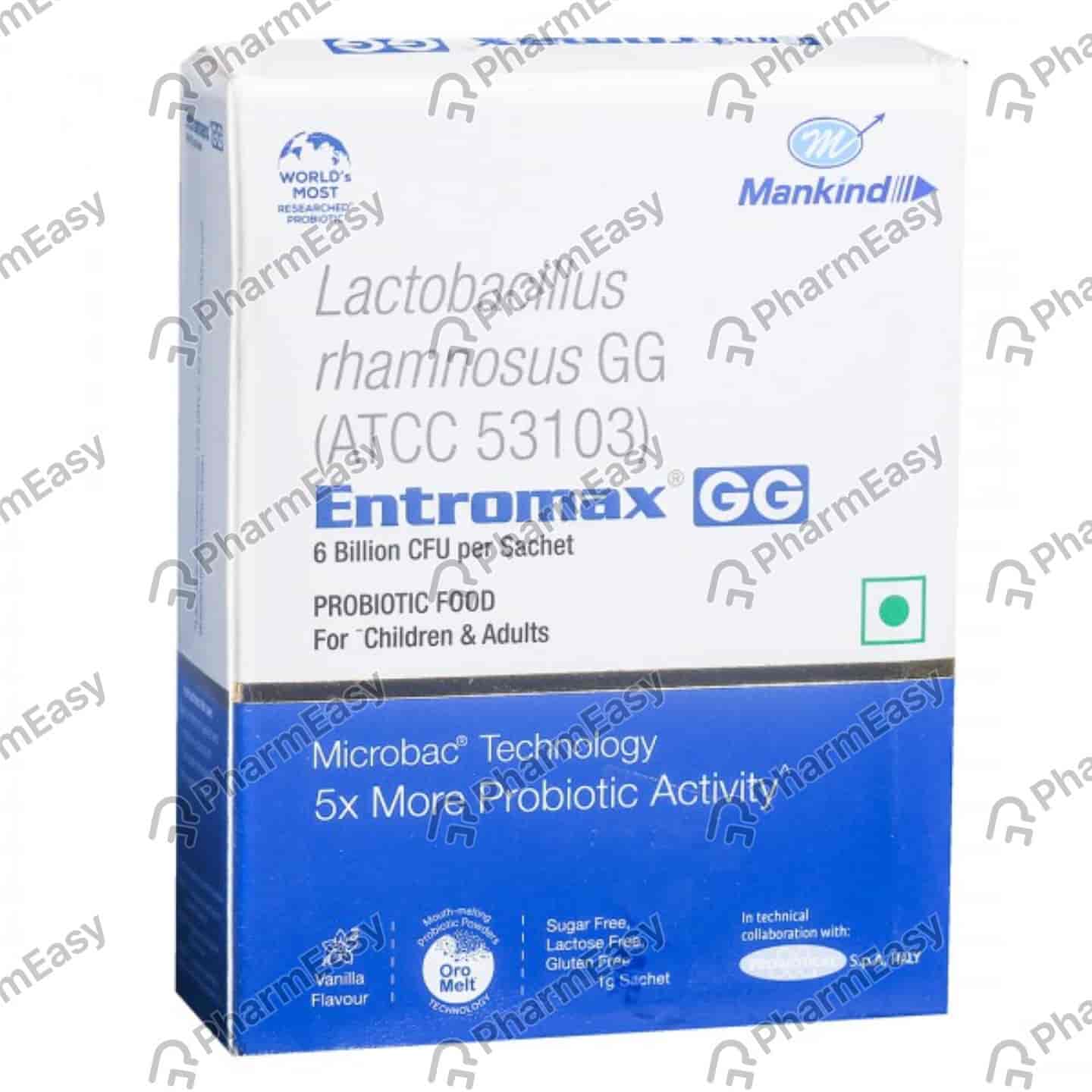 Entromax Gg Vanilla Flavour Sugar Free Sachet Of 1gm Oral Powder