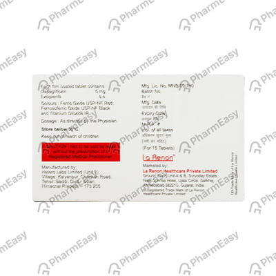 Dapaconic 5mg Strip Of 15 Tablets