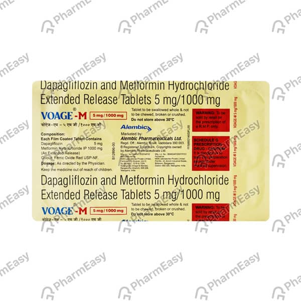 Voage M 5/1000mg Strip Of 10 Tablets