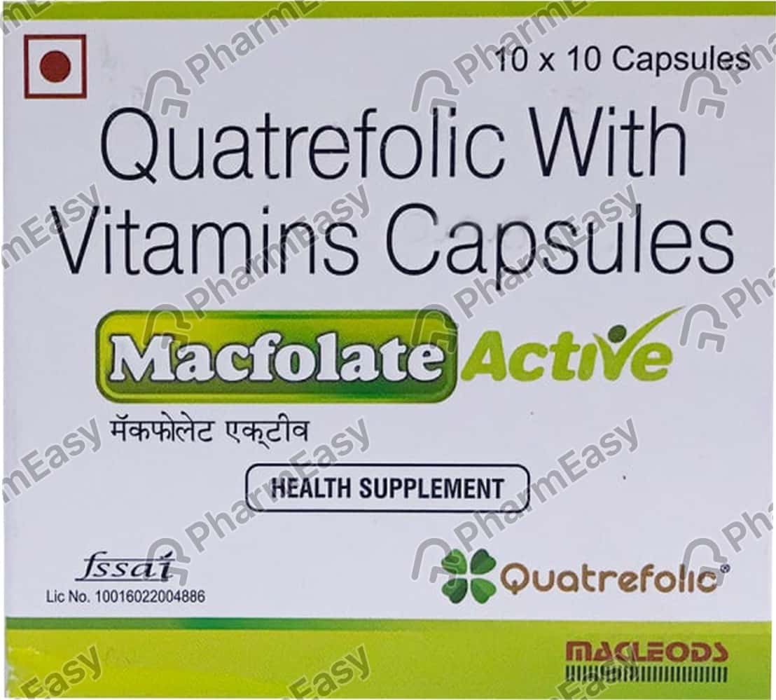Buy Macfolate Active Strip Of 10 Capsules Online at Flat 15 OFF