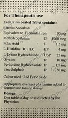 ASTYFER XT STRIP OF 15 TABLETS