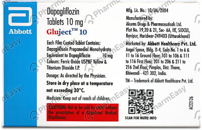 Gluject 10mg Strip Of 15 Tablets